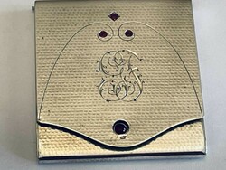 Art deco envelope shape silver match holder..