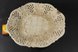 Antik barokk áttört majolika tányér 723