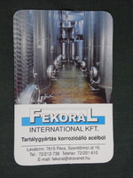 Card calendar, fekoral steel tank manufacturer kft., Pécs, 2001, (6)