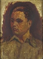 1Q270 xx. Century painter: portrait of a young male soldier