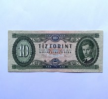 Ten forints 10 forints 1975 October 28. Series a102 last series paper 10 feet