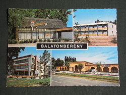 Postcard, balaton berény, mosaic details, resort, hostel, beach spa, border guard restaurant