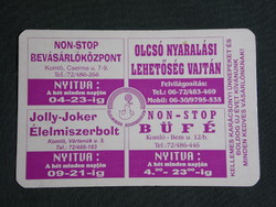 Card calendar, non-stop shopping center, food, buffet, hops, 2000, (6)