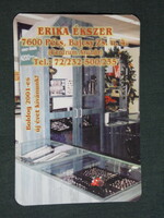 Kártyanaptár, Centrum Áruház, Erika ékszerüzlet, Pécs , 2001, (6)