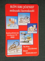 Card calendar, technical dealer József Kővár, Székesfehérvár, 2000, (6)