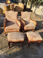 Neobaroque armchairs + footrests
