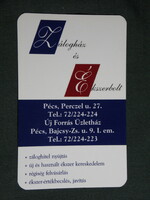 Card calendar, Pécs rezcel, new source pawn shop and jewelry store, 2000, (6)