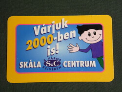 Kártyanaptár,Skála S&C Centrum áruházak, grafikai rajzos, reklám figura, 2000, (6)