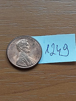Usa 1 cent 1989 d, abraham lincoln, copper-zinc 1249