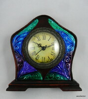 New fireplace clock with unique plate overlay!