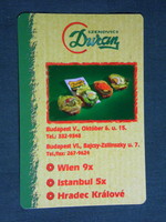Card calendar, duran cold plate sandwich order, Budapest, 2000, (6)