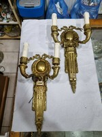 2 old renovated copper wall levers
