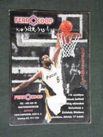 Card calendar, ferrocoop basketball school, Kaposvár, sport, basketball, nba player, 2001, (6)