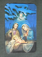 Kártyanaptár, ünnep, vallás, Kis Jézus, grafikai rajzos , 2000, (6)