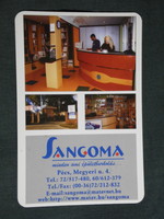 Kártyanaptár, Sangoma épületburkoló anyagok,csempebolt, Pécs , 2001, (6)