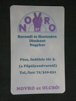 Kártyanaptár, NOVRO baromfi hentesáru áruház, Pécs, 2000, (6)