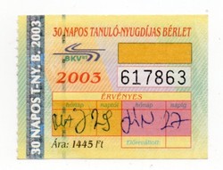 Bkv pass May 2003