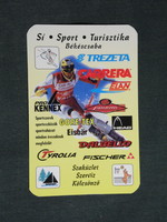 Card calendar, ski sport tourism specialist shop, service, rental, Békéscsaba, 2001, (6)