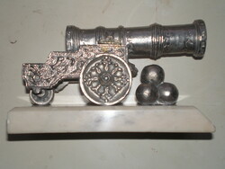 A rarity! Russian tsarist cannon, metal statue, from the 1950s and 60s, model. A rarity.
