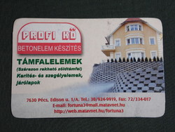 Kártyanaptár, Profi Kő, betonelemgyár, támfalelem, Pécs, 2001, (6)