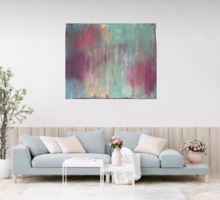 Waterfall 95x80cm abstract unique contemporary canvas picture for modern interior
