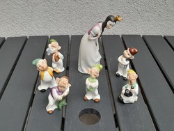 HUF 1 snow white from Herend and 6 dwarfs
