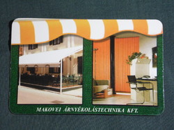 Card calendar, Makove shading technique, reluxes, awnings, Debrecen, 2001, (6)
