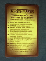 Card calendar, Tersolker technical discount store, Székesfehérvár, 2001, (6)