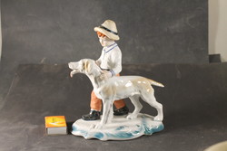 Porcelain boy with dog 736