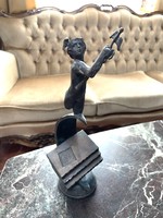 Securex '84 díj régi magyar bronz szobor