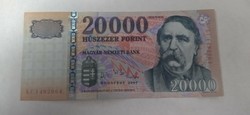 Rare 20,000 HUF banknote 2007 gc in nice pharmacy condition collector's items!
