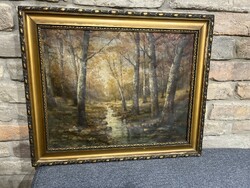 Oil painting forest