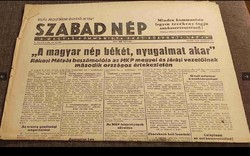 Szabad nép 1947. April 15 price 8000 Óbuda used, in the condition shown in the pictures, personally