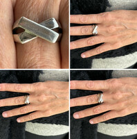 Nagyon szép  55-ös 56,7 gr ezüst gyűrű Jelzett! MOM Park környékén személyesen, és postai úton is!!!