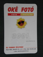 Kártyanaptár, Új Forrás üzletház, OKÉ fotó üzlet, Pécs, 2001, (6)