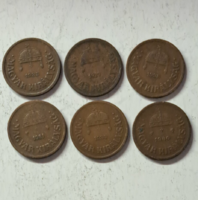 1929-1940., 6 Pieces of 2 filers of the Kingdom of Hungary, all different years (543)