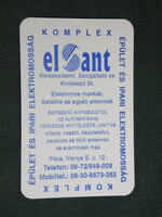 Kártyanaptár, Elsant épület és ipari elektromosság kivitelező, Pécs, 2001, (6)