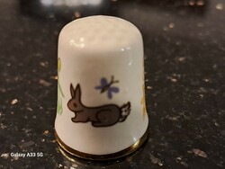 Mason English Porcelain Thimble Happy Easter Bunny Cuteness