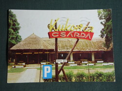 Képeslap, Balatonföldvár, Kukorica csárda étterem, látkép részlet