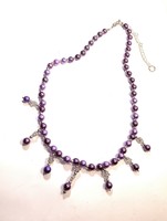 String of Purple Bowling Beads (1186)