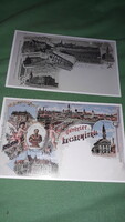 Antik magyar képeslap reprintek KECSKEMÉT 2db egyben a képek szerint