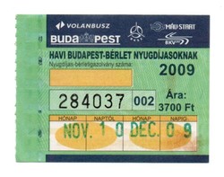 Bkv pass November 2009