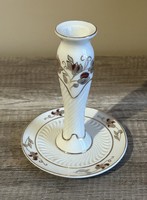Zsolnay Porcelain Flower Pattern Candle Holder