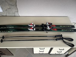 Kastle skis 170 cm, Salomon binding, 120 cm poles