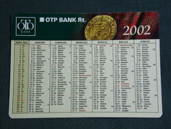 Card calendar, otp savings bank, bank, name date, 2002, (6)