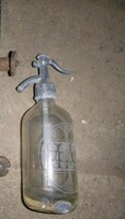 MÁV jelzésű régi szódásüveg, fejazonos