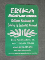 Card calendar, festive, erika real estate office, Pécs, 2002, (6)