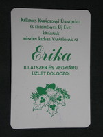 Kártyanaptár, ünnepi,Erika illatszer és vegyi áru üzlet dolgozói, Nagyatád, 2002, (6)
