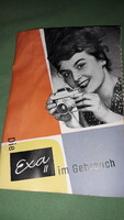 1964. Exa ii. German camera operating instructions, warranty letter, bill of lading according to photos
