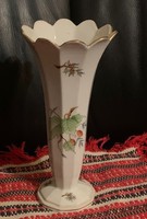 Antik Herendi váza kézzel festett mintával